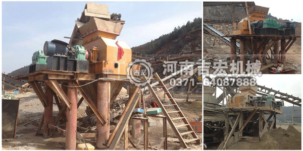 液壓對輥破碎機生產(chǎn)現(xiàn)場